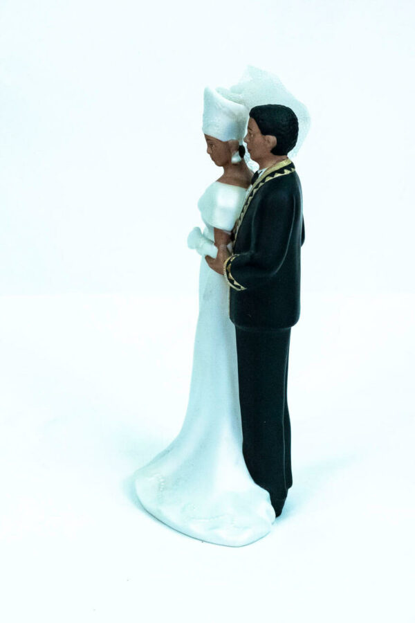 elegant wedding couple figurine, left