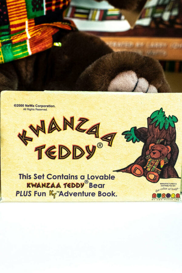 kwanzaa teddy bear, box set front detail