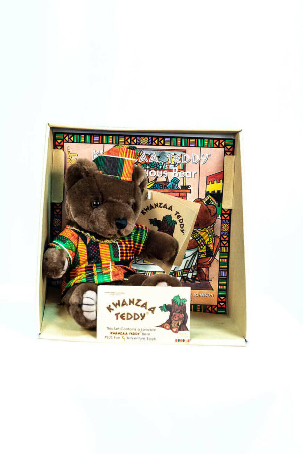 kwanzaa teddy bear, box set front