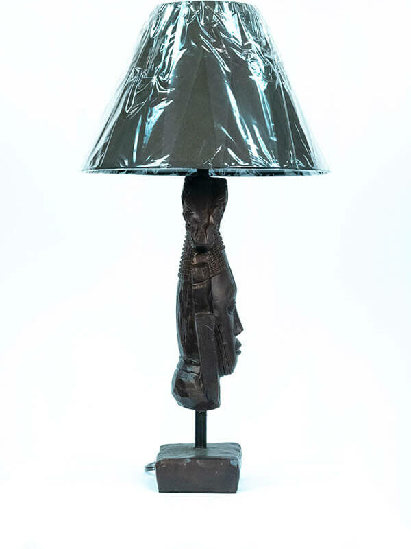 african mask lamp, right