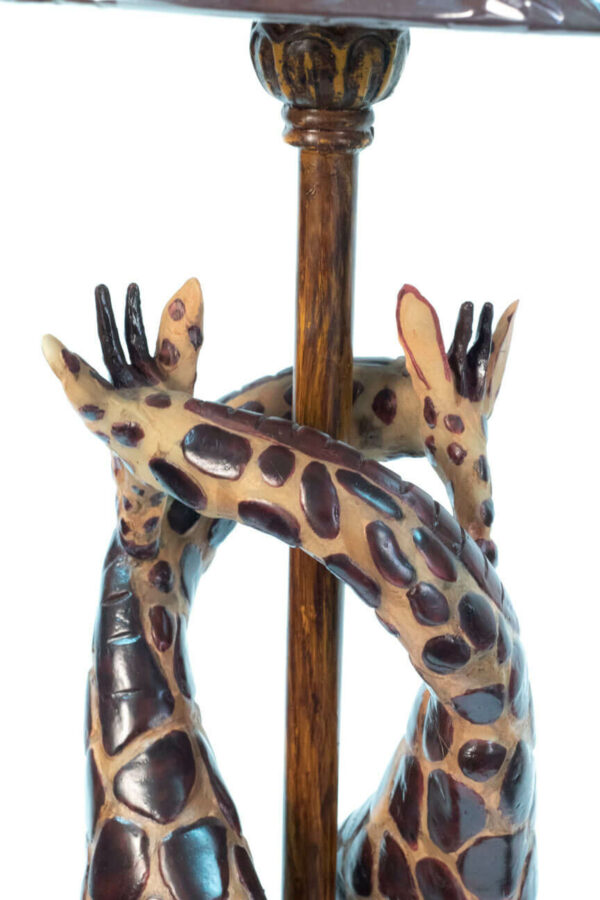 lamp with giraffe base, closeup