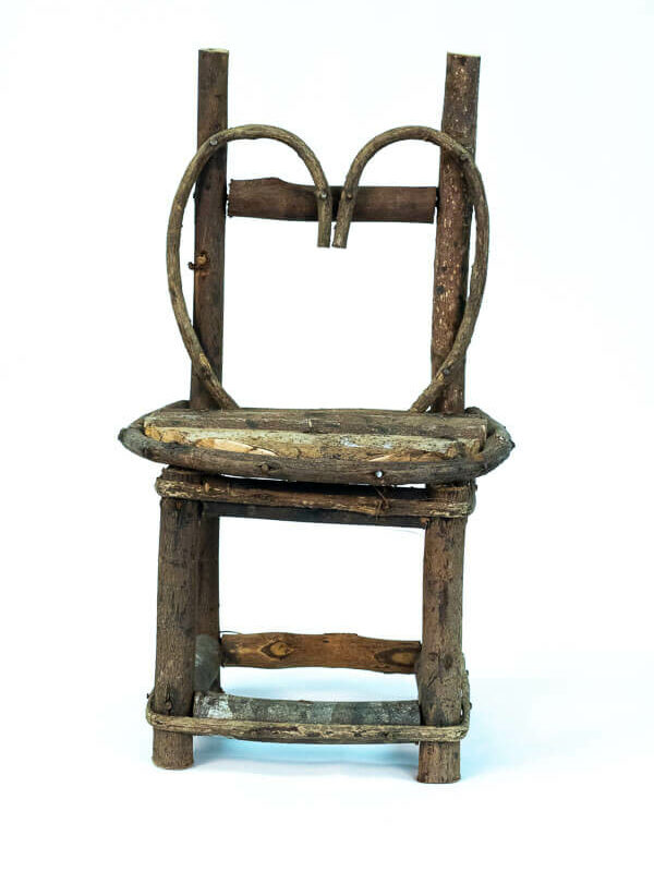 miniature grapevine chair, front