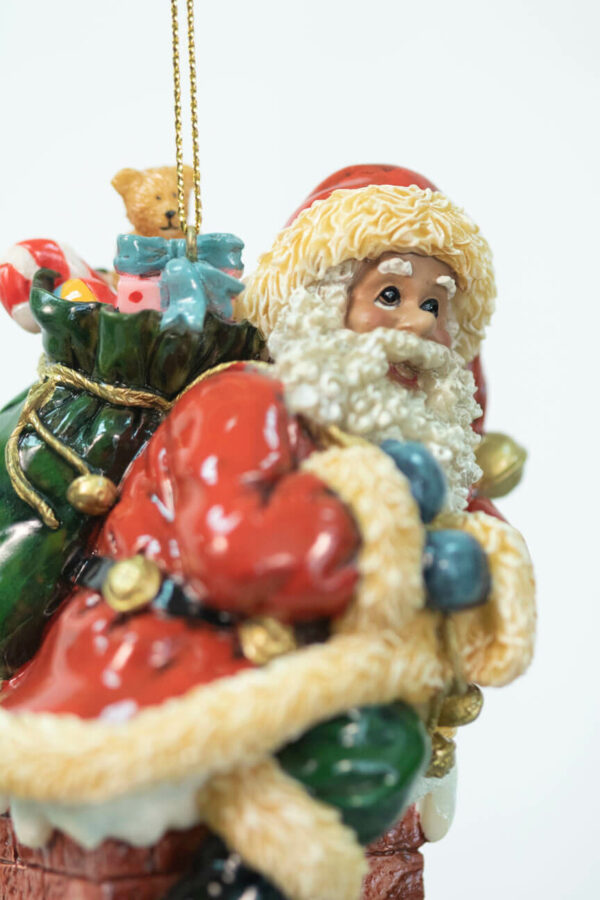 Chimney Santa Ornament