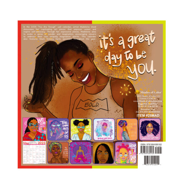 2025 Shades Of Color calendar I Am Enough